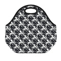 Black And White Octopus Pattern Print Neoprene Lunch Bag
