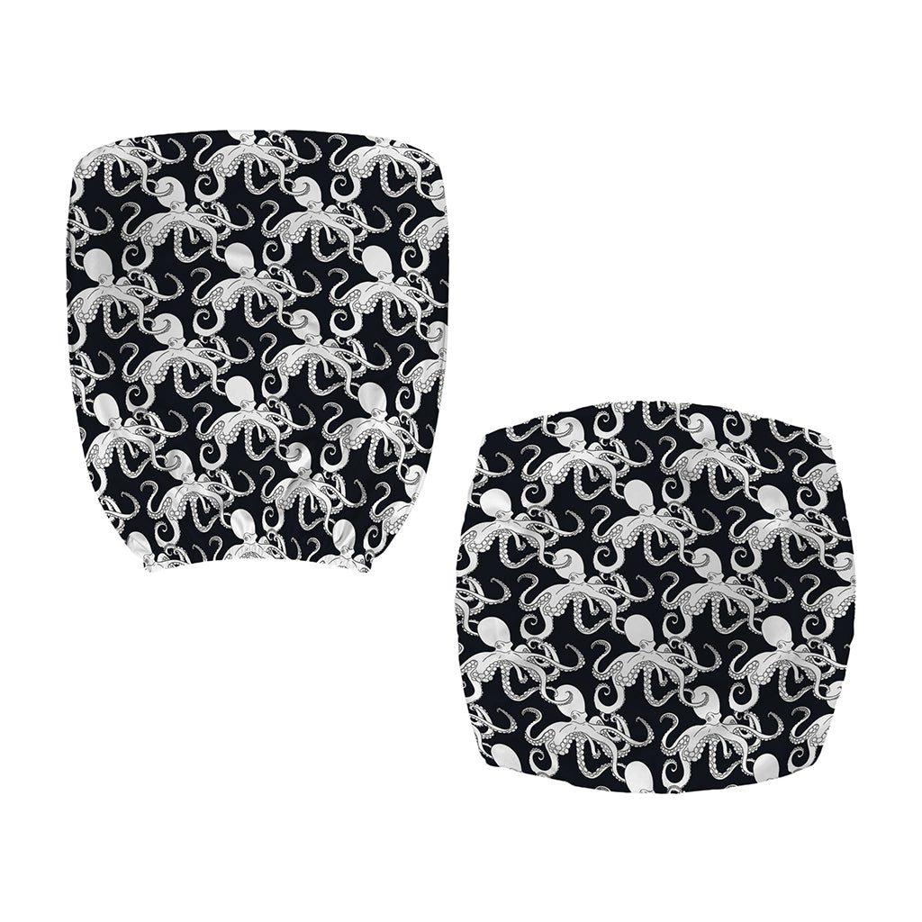 Black And White Octopus Pattern Print Office Chair Cover