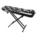 Black And White Octopus Pattern Print Piano Keyboard Cover