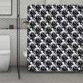 Black And White Octopus Pattern Print Polyester Shower Curtain