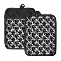 Black And White Octopus Pattern Print Pot Holders With Pocket