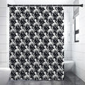 Black And White Octopus Pattern Print Premium Shower Curtain