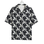 Black And White Octopus Pattern Print Rayon Hawaiian Shirt