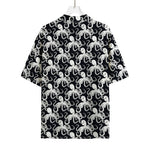 Black And White Octopus Pattern Print Rayon Hawaiian Shirt
