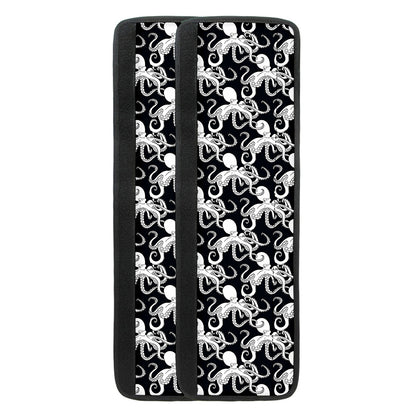 Black And White Octopus Pattern Print Refrigerator Handle Covers