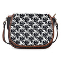 Black And White Octopus Pattern Print Saddle Bag
