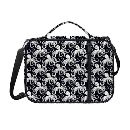 Black And White Octopus Pattern Print Shoulder Strap Bible Bag