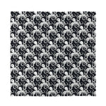 Black And White Octopus Pattern Print Silk Bandana