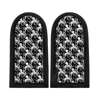 Black And White Octopus Pattern Print Skillet Handle Cover