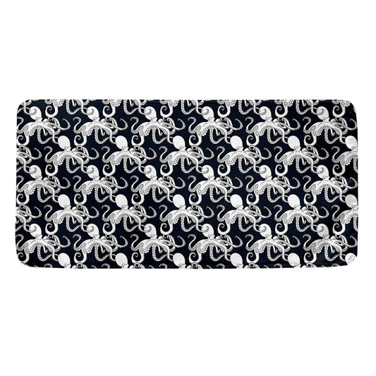 Black And White Octopus Pattern Print Towel
