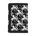 Black And White Octopus Pattern Print Trifold Wallet