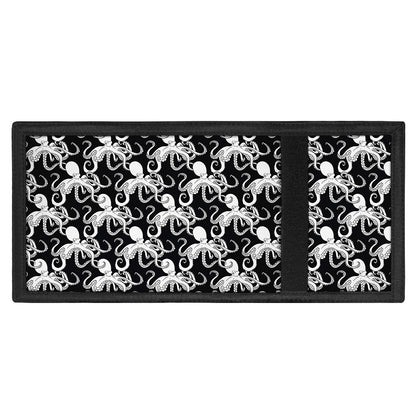Black And White Octopus Pattern Print Trifold Wallet