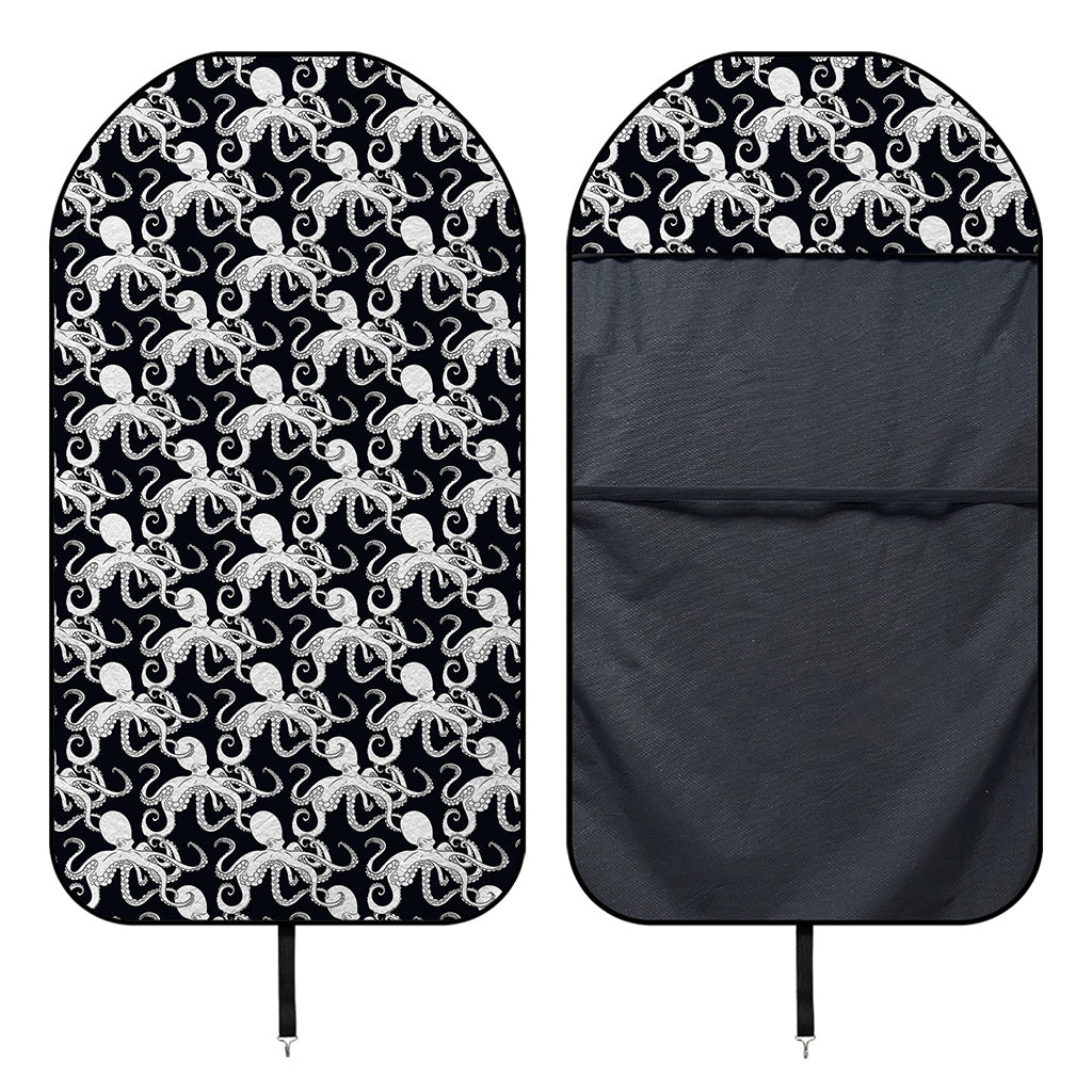 Black And White Octopus Pattern Print Waterproof Car Seat Cover