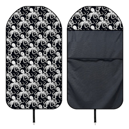 Black And White Octopus Pattern Print Waterproof Car Seat Cover