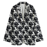 Black And White Octopus Pattern Print Women's Blazer