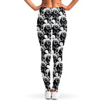 Black And White Octopus Pattern Print Women's Leggings