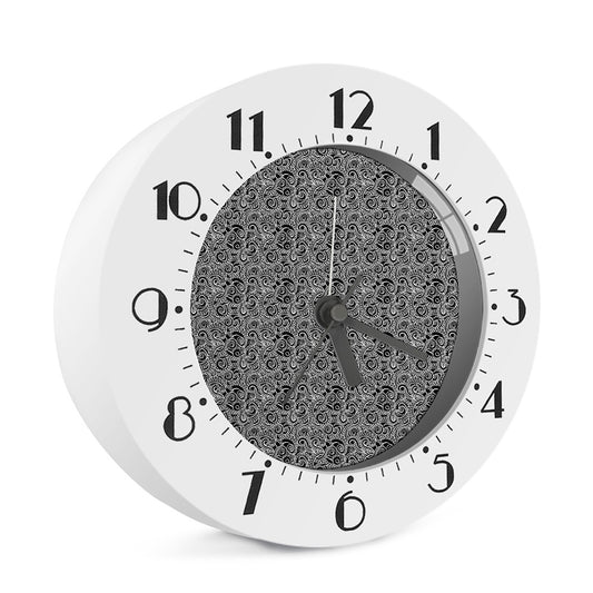 Black And White Octopus Tentacles Print Alarm Clock