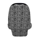 Black And White Octopus Tentacles Print Baby Seat Cover