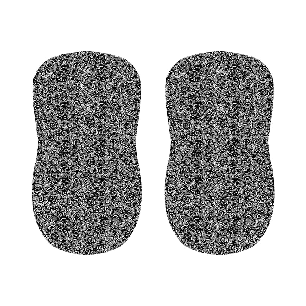 Black And White Octopus Tentacles Print Bar Stool Covers