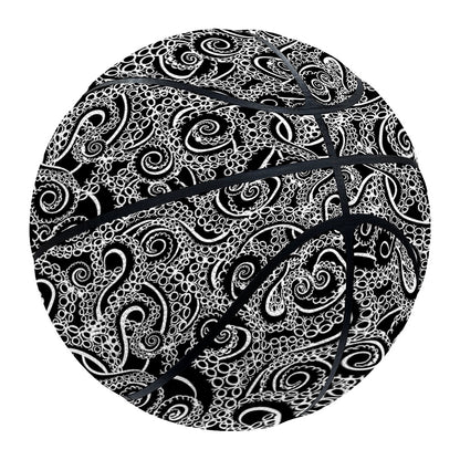 Black And White Octopus Tentacles Print Basketball