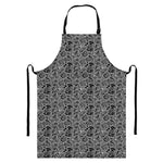 Black And White Octopus Tentacles Print Bib Apron With Pocket