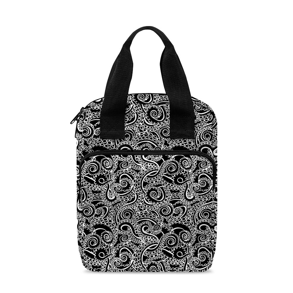 Black And White Octopus Tentacles Print Bible Tote Bag