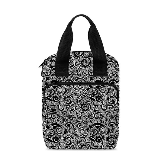 Black And White Octopus Tentacles Print Bible Tote Bag