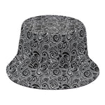 Black And White Octopus Tentacles Print Bucket Hat
