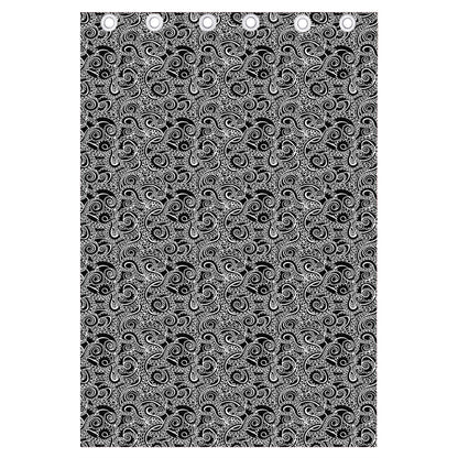 Black And White Octopus Tentacles Print Curtain