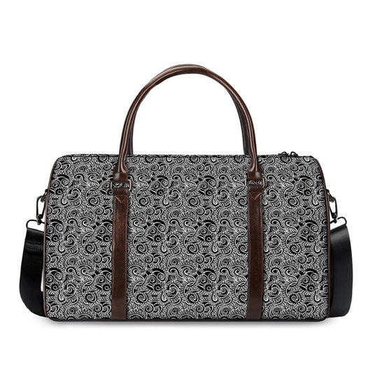 Black And White Octopus Tentacles Print Duffle Bag
