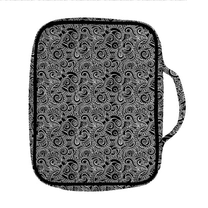 Black And White Octopus Tentacles Print Front Pocket Bible Bag