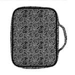 Black And White Octopus Tentacles Print Front Pocket Bible Bag