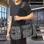 Black And White Octopus Tentacles Print Gym Bag