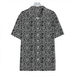 Black And White Octopus Tentacles Print Hawaiian Shirt