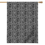 Black And White Octopus Tentacles Print House Flag