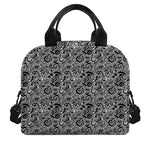 Black And White Octopus Tentacles Print Insulated Lunch Bag