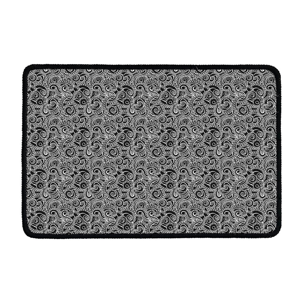 Black And White Octopus Tentacles Print Kitchen Mat
