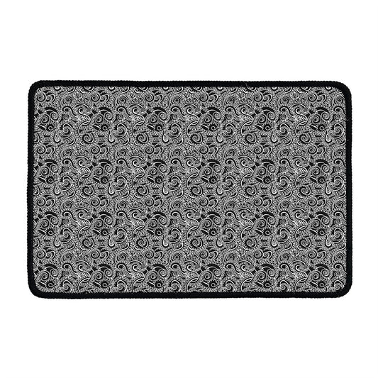 Black And White Octopus Tentacles Print Kitchen Mat