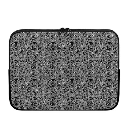 Black And White Octopus Tentacles Print Laptop Sleeve