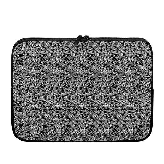 Black And White Octopus Tentacles Print Laptop Sleeve