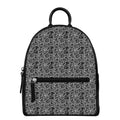 Black And White Octopus Tentacles Print Leather Backpack