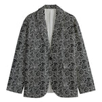 Black And White Octopus Tentacles Print Men's Blazer