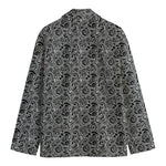 Black And White Octopus Tentacles Print Men's Blazer