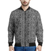 Black And White Octopus Tentacles Print Men's Bomber Jacket