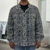 Black And White Octopus Tentacles Print Men's Shirt Jacket