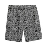 Black And White Octopus Tentacles Print Men's Sports Shorts