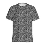 Black And White Octopus Tentacles Print Men's Sports T-Shirt