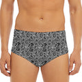 Black And White Octopus Tentacles Print Men's Triangle Swim Briefs
