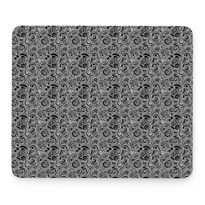 Black And White Octopus Tentacles Print Mouse Pad