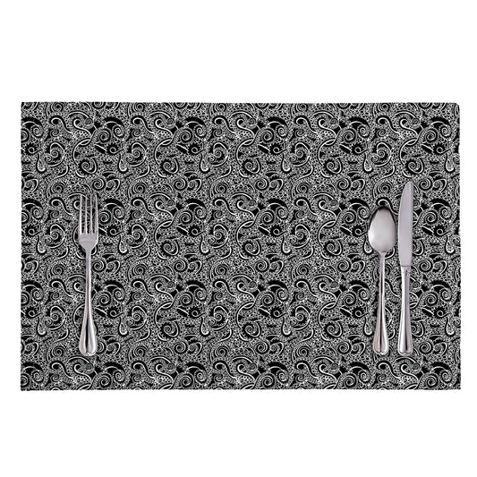 Black And White Octopus Tentacles Print Placemat